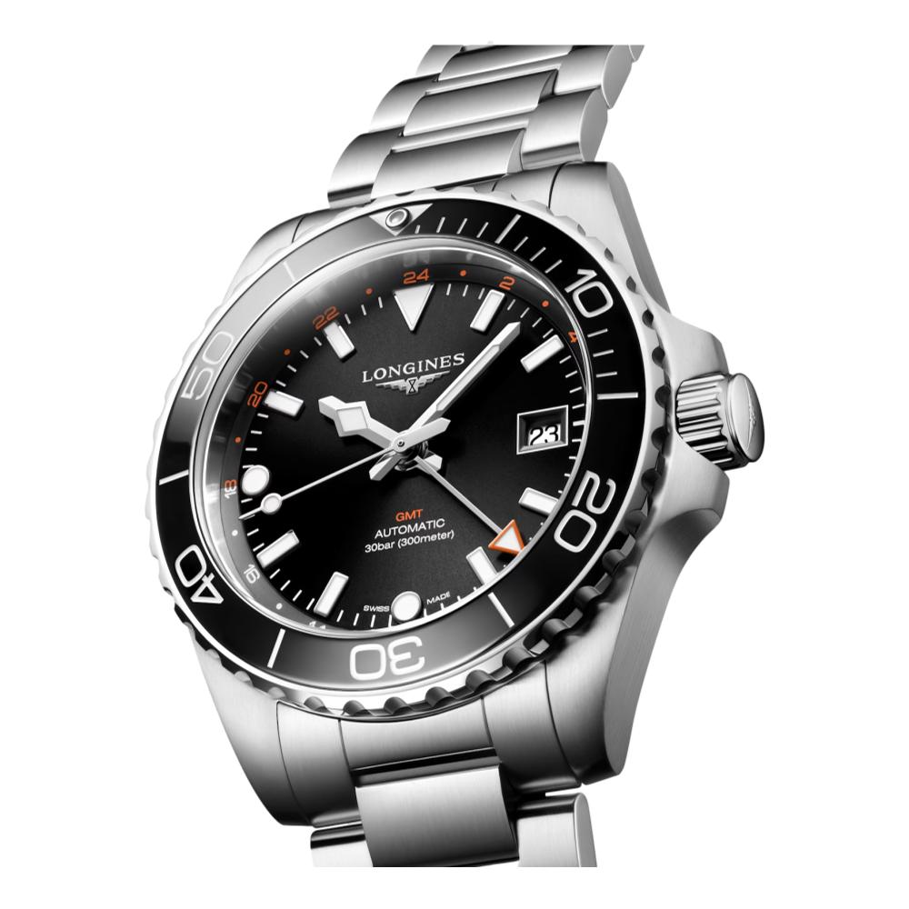 HydroConquest GMT Black Dial 41mm on Bracelet