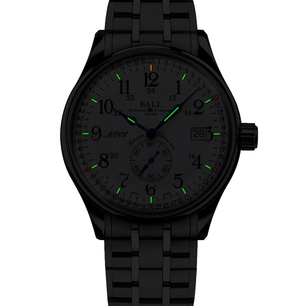 Trainmaster Railroad 40mm - White on Bracelet