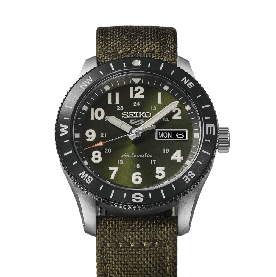 HDB008 5 Sports Field Series 41mm - Green on Fabric Strap