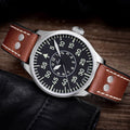 Pilot Watch Basic Aachen 42mm - Black on Leather Strap