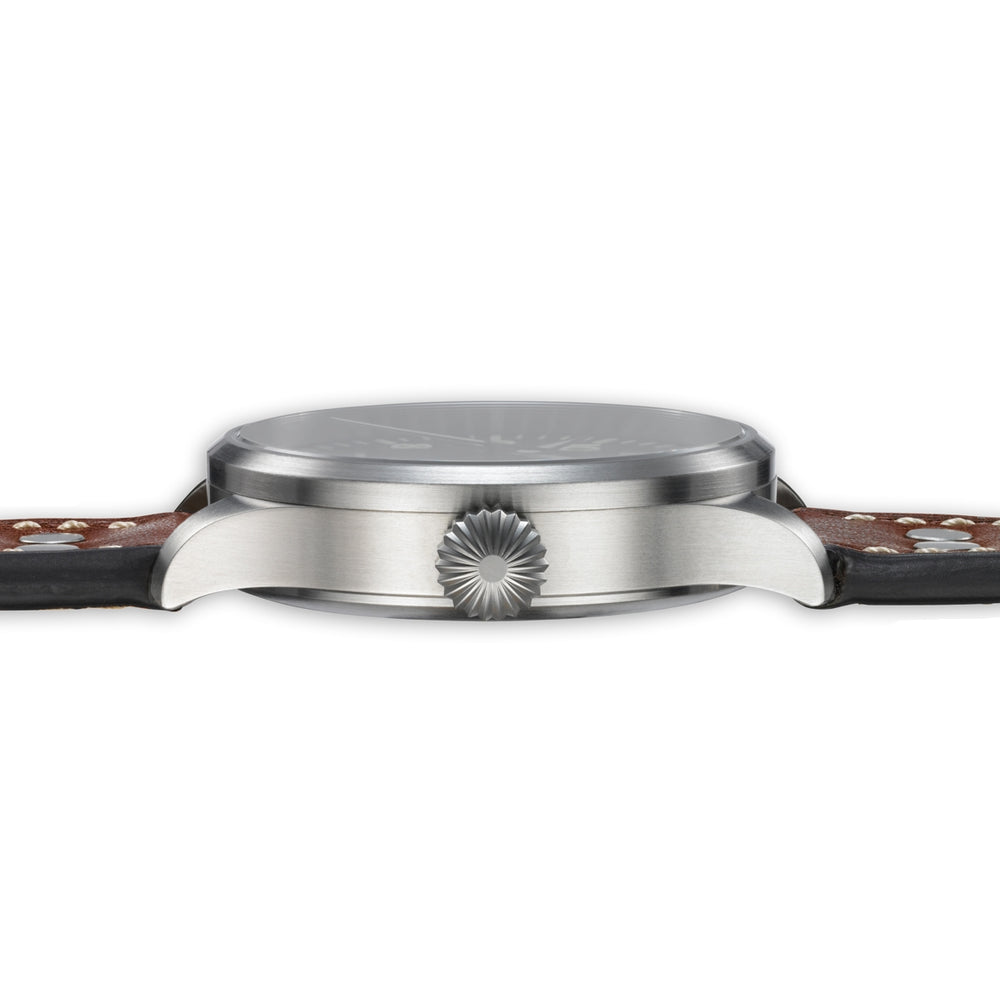 Pilot Watch Basic Aachen 42mm - Black on Leather Strap