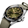 HydroConquest GMT 41mm - Green on Fabric One Piece Strap
