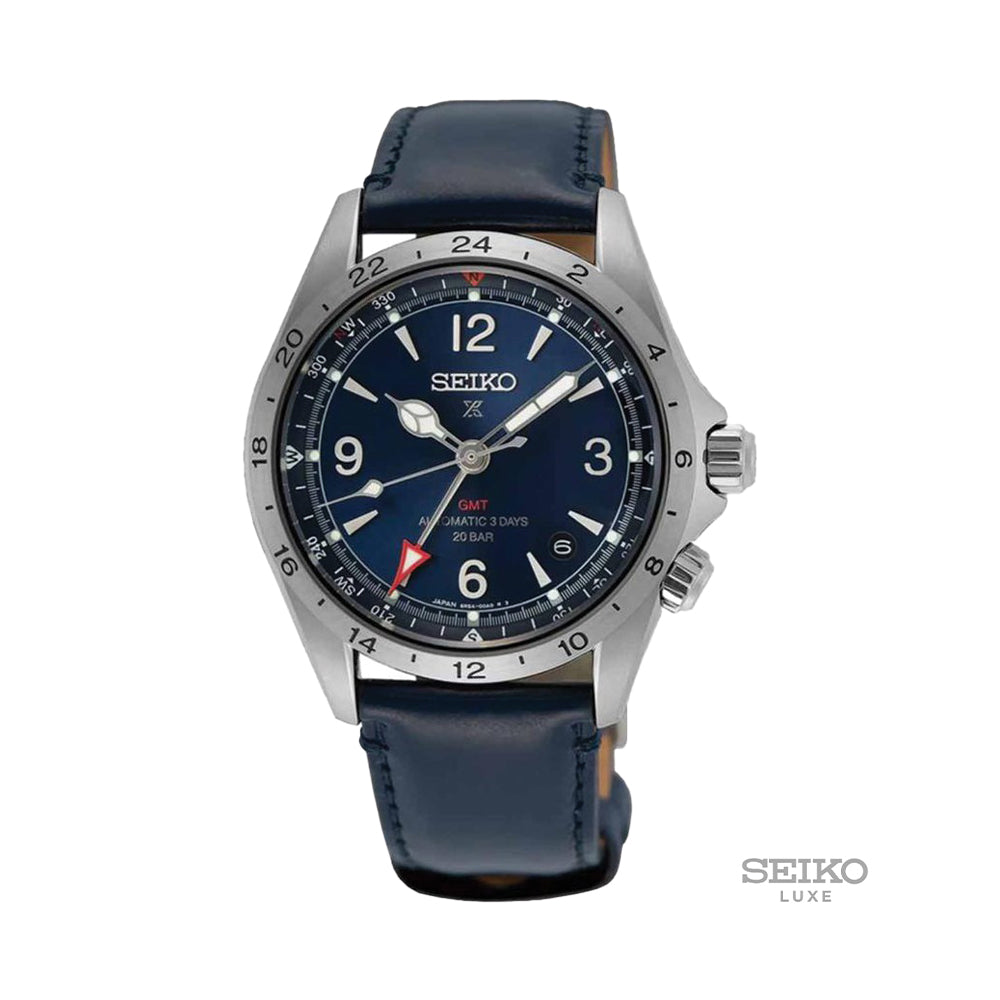 SPB377 Prospex Alpinist GMT 39.5mm - Blue on Leather Strap - Teddy