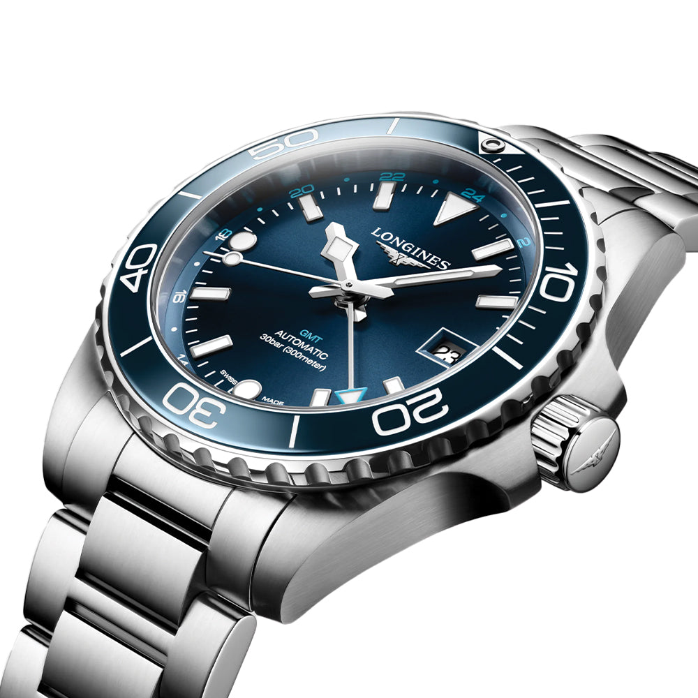 HydroConquest GMT 41mm - Blue on Bracelet