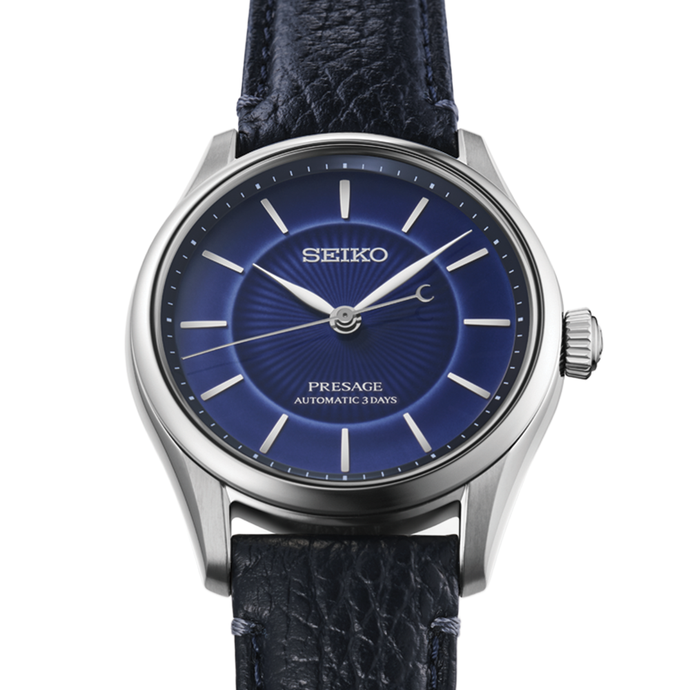 HCC007 Presage Classic Series 145th Anniversary Limited Edition 39.6mm - Blue on Leather Strap