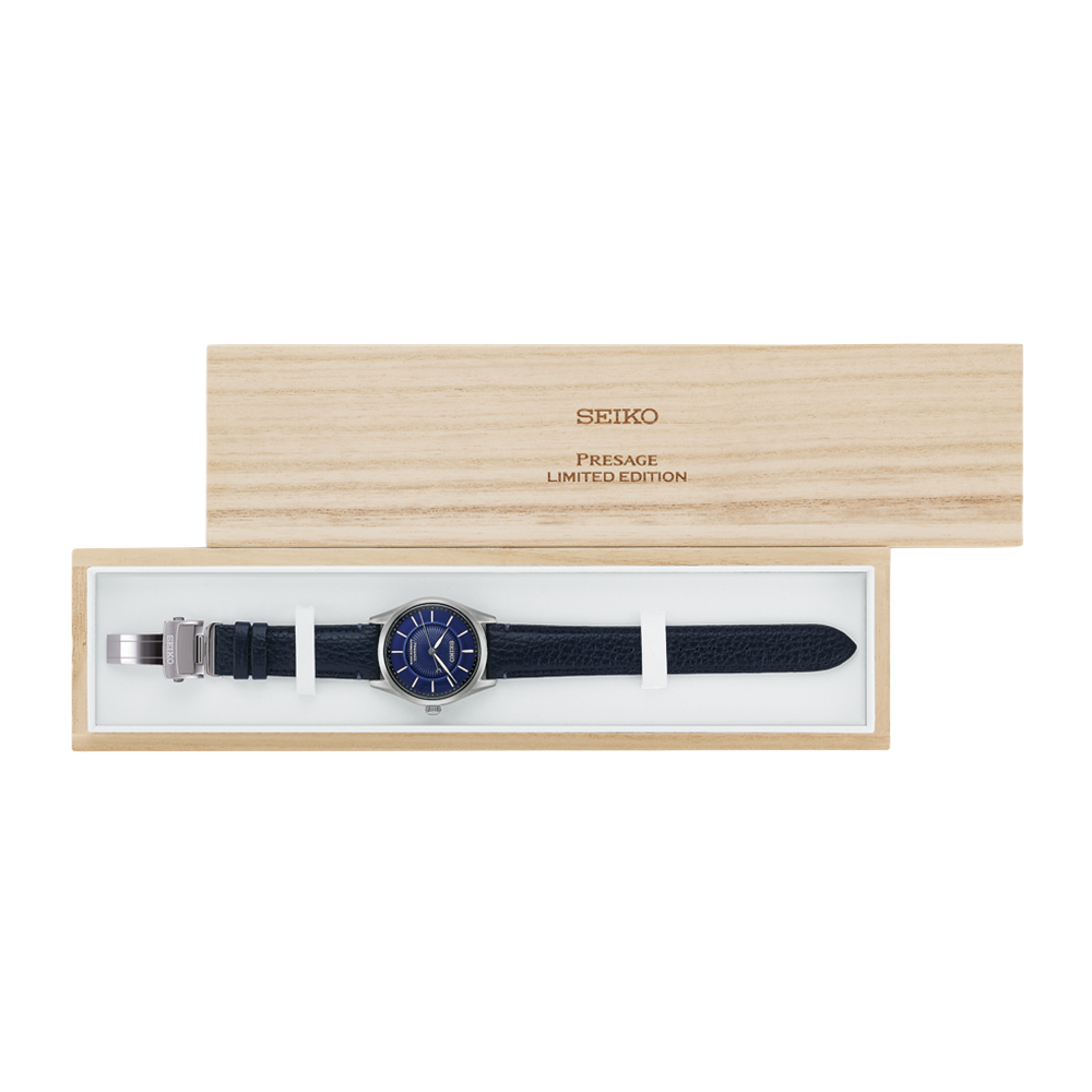 HCC007 Presage Classic Series 145th Anniversary Limited Edition 39.6mm - Blue on Leather Strap