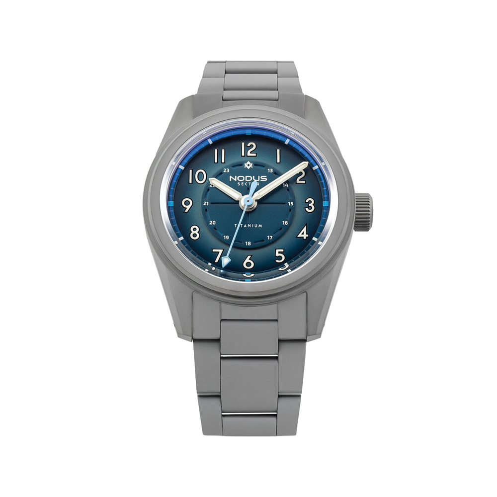 Sector II Field Titanium Marina 38mm - Blue on Bracelet
