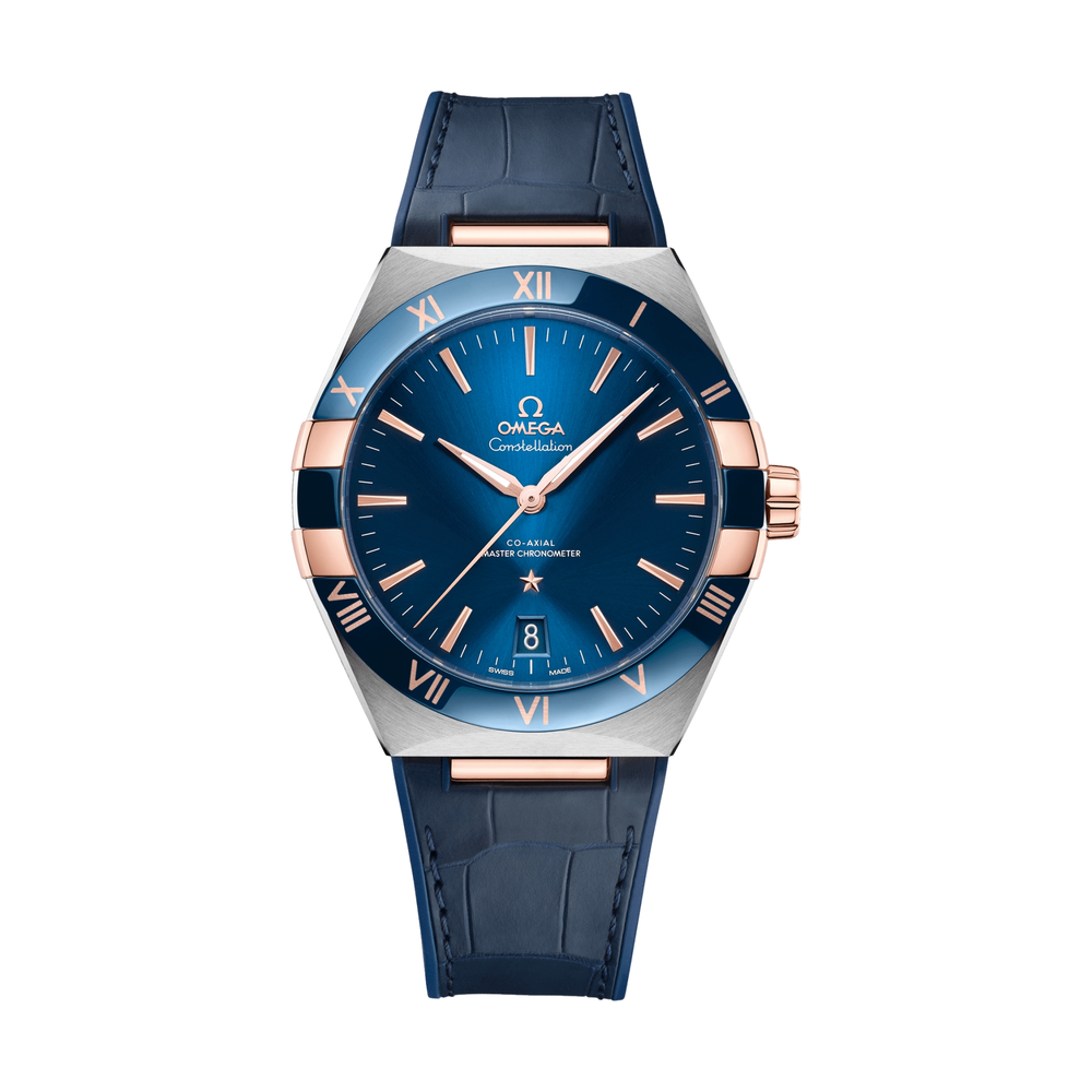 Constellation Co-Axial Master Chronometer Steel and Sedna Gold 41 mm - Blue