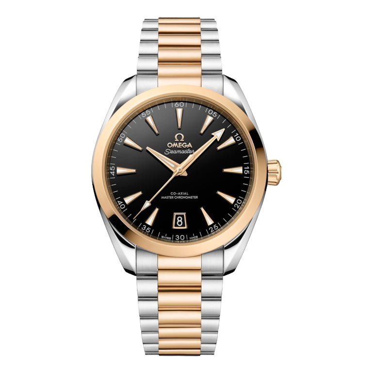 Seamaster Aqua Terra 150M Steel and Moonshine™ gold 41 mm Black