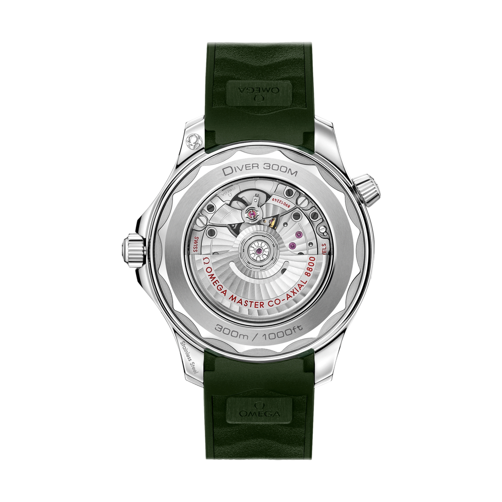 Seamaster Diver 300M Co-Axial Master Chronometer 42 mm - Green, Rubber Strap