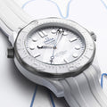 Seamaster Diver 300M Milano Cortina 2026 43.5mm - White on Rubber Strap
