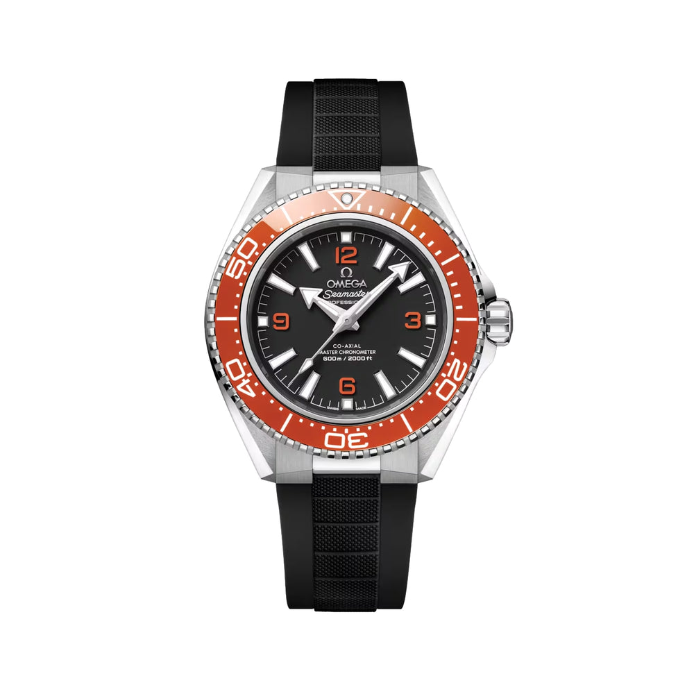Seamaster Planet Ocean 600M 42mm - Black and Orange on Black Rubber Strap