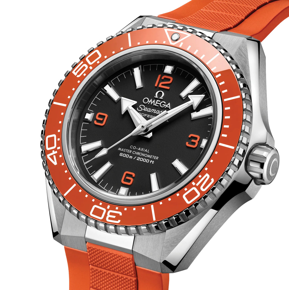 Seamaster Planet Ocean 600M 42mm - Black and Orange on Orange Rubber Strap