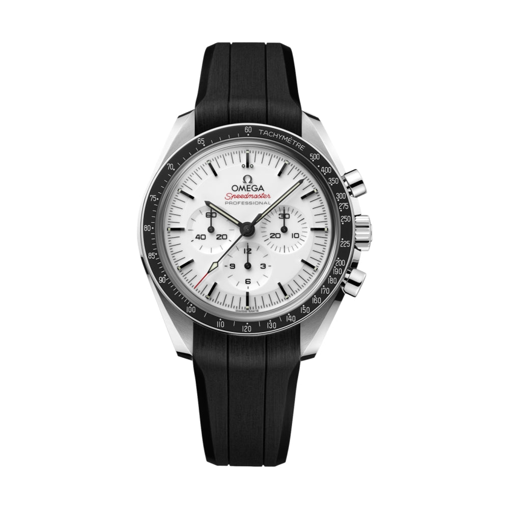 Speedmaster Moonwatch Professional Sapphire Rubber Strap - White