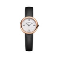 Joia de Baume & Mercier 10849 Quartz Gold-Tone PVD 28mm - Silver on Leather Strap