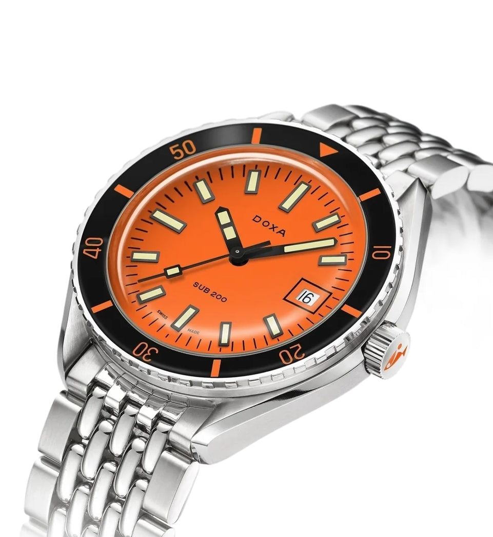 SUB 200 Professional Sapphire Inlay Bezel 42mm - Orange on Bracelet