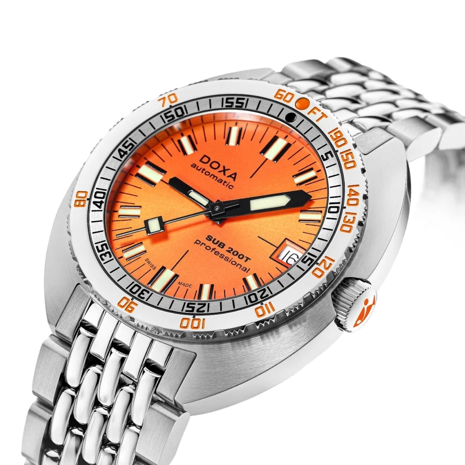 SUB 200T Professional 39mm - Sunray Orange on Bracelet