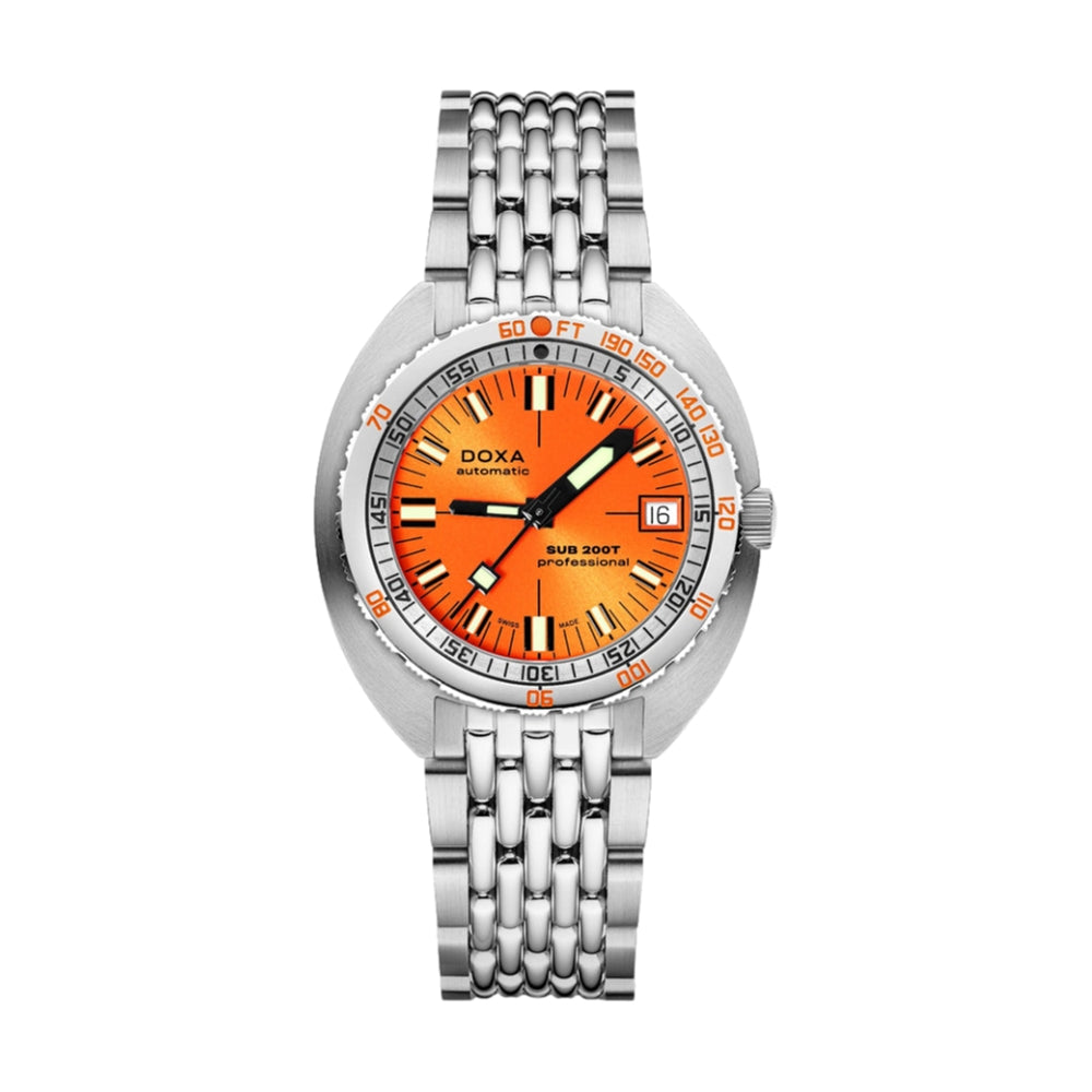 Sub 200T Professional Sunray Orange Dial on Bracelet, 39mm