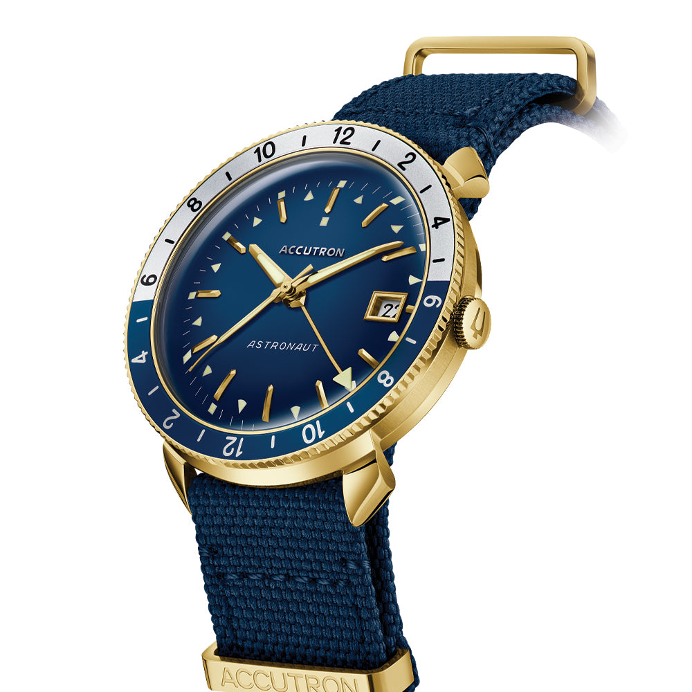 Astronaut Gold-Tone 41mm - Blue on Fabric Strap
