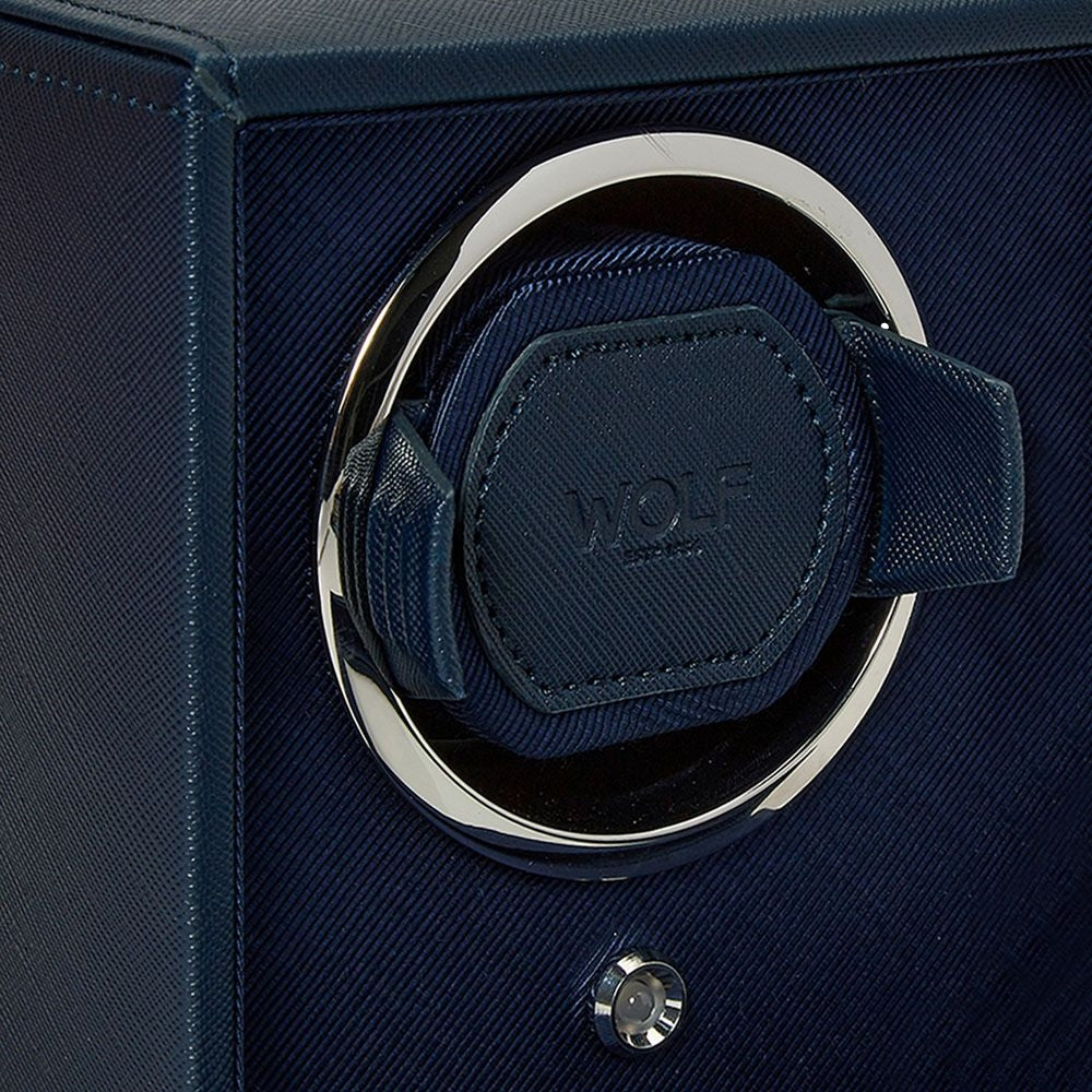 Cub Double Watch Winder with Cover - Navy