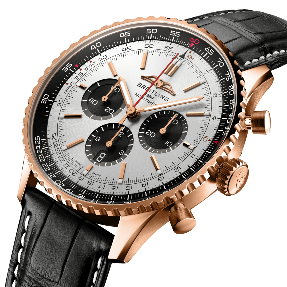 Navitimer B01 Chronograph 46mm 18k Red Gold - Silver