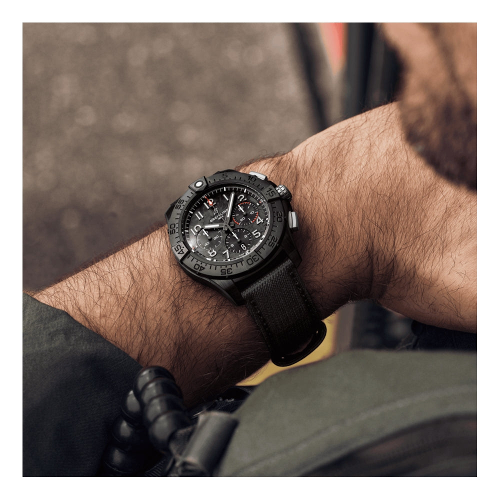 Avenger B01 Chronograph 44 Night Mission Black Dial