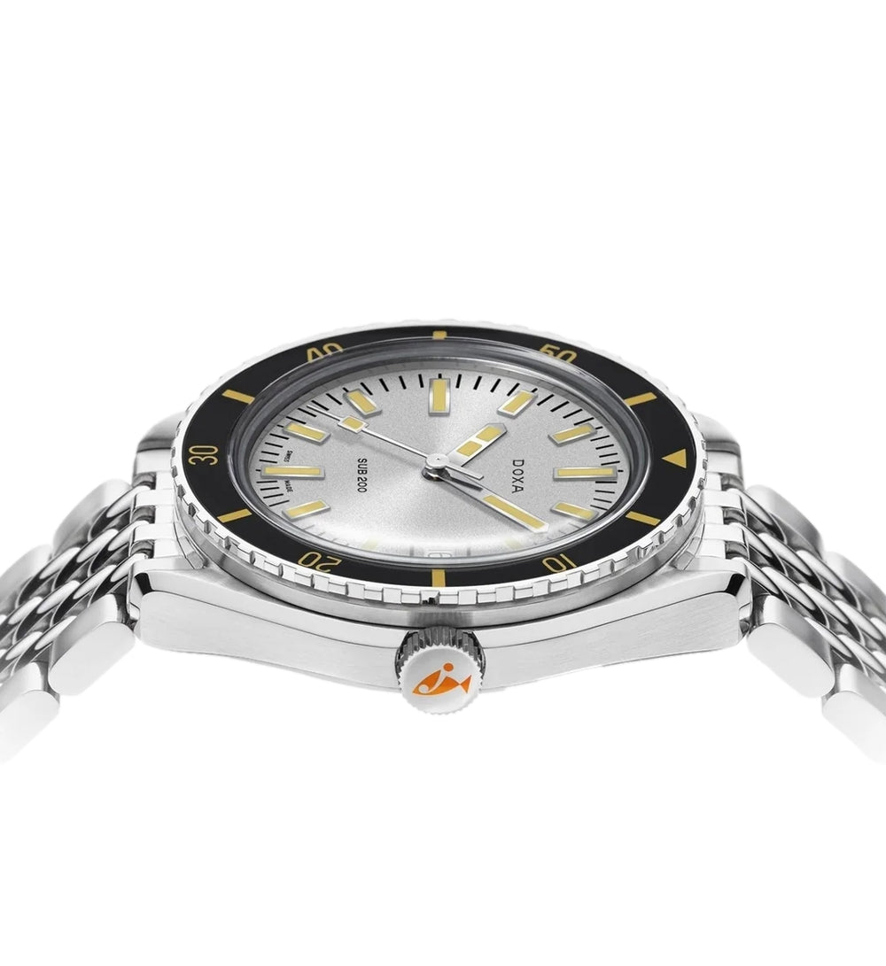 SUB 200 Searambler Sapphire Inlay Bezel 42mm - Silver on Bracelet