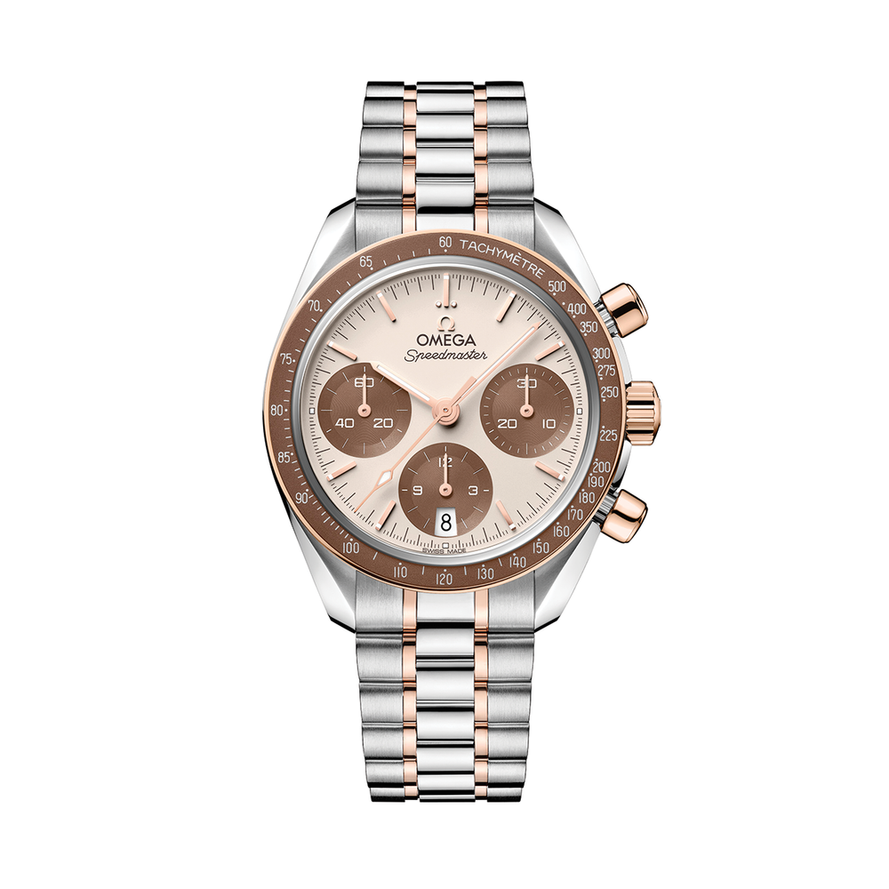Speedmaster Chronograph Two-Tone 18K Sedna™ Gold and Steel 38mm - Ivory on Bracelet