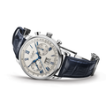 Senator Chronograph 41mm - Galvanic Silver on Leather Strap