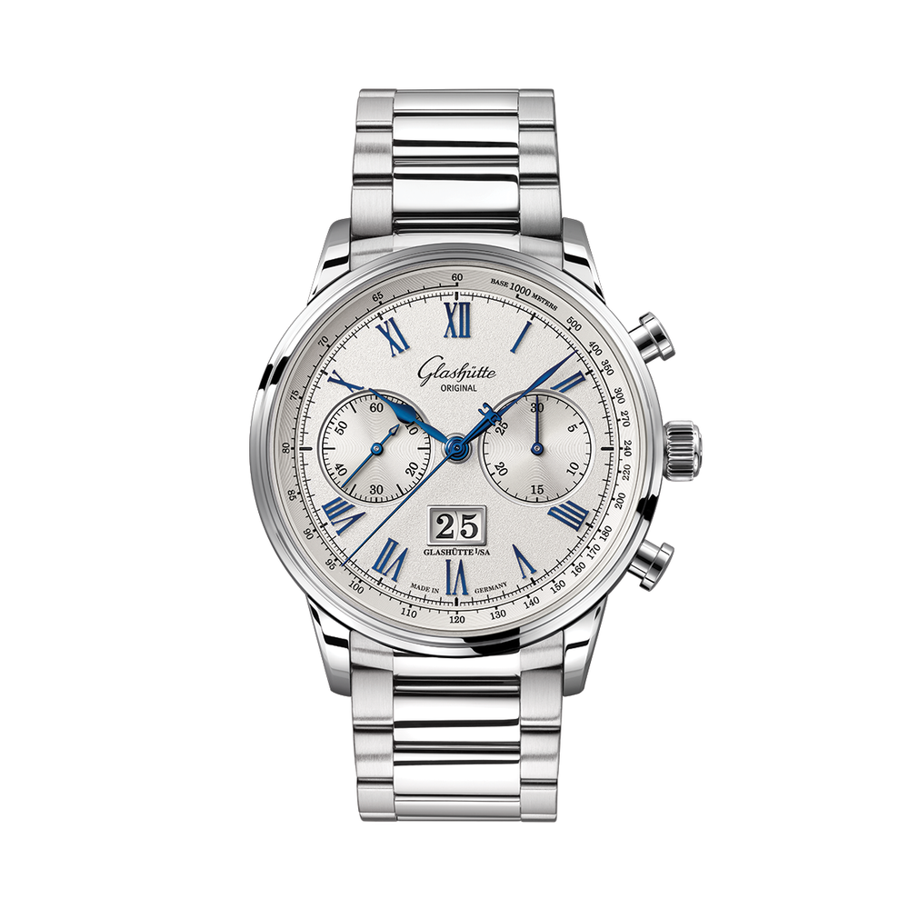 Senator Chronograph 41mm - Galvanic Silver on Bracelet