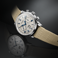 Senator Chronograph 41mm - Galvanic Silver on Fabric Strap