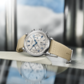 Senator Chronograph 41mm - Galvanic Silver on Fabric Strap