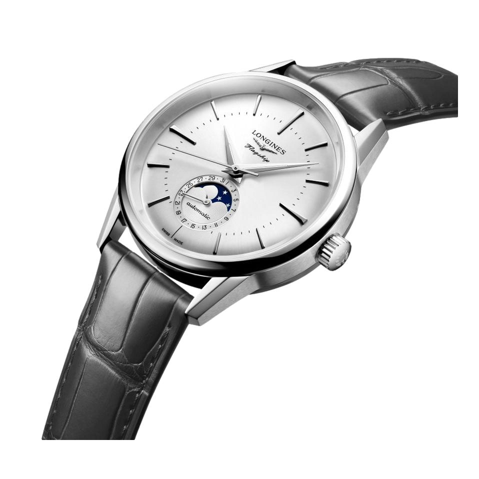 Flagship Heritage Moonphase Sunray Silver