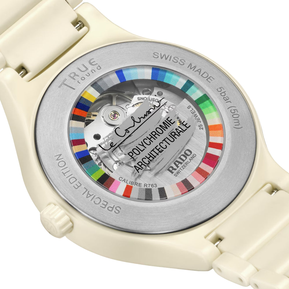 True Round x Les Couleurs® Le Corbusier® Automatic 40mm - White on Bracelet