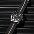Black Bay Ceramic 41mm - Black on Hybrid Leather/Rubber Strap w/ Extra Fabric Strap