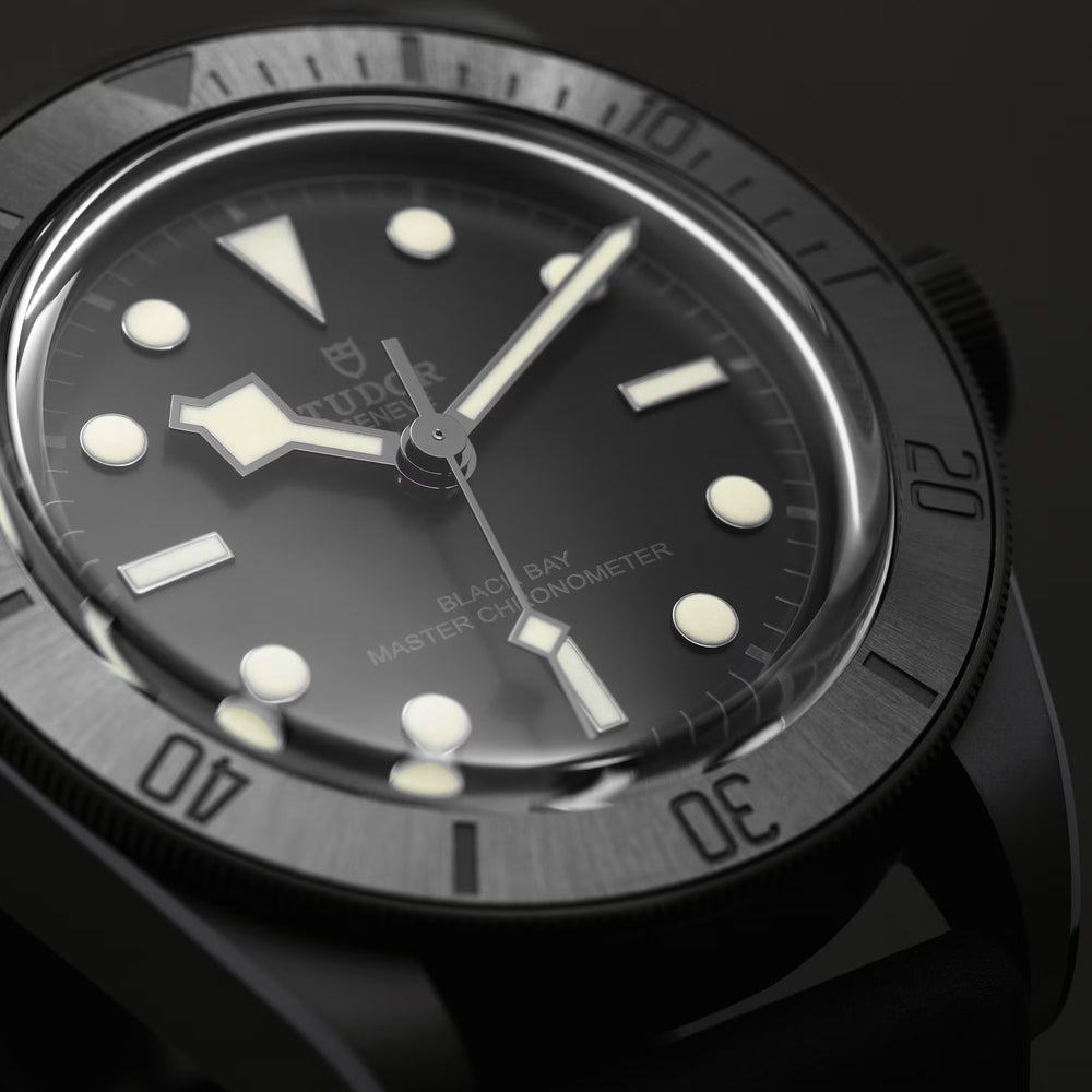 Black Bay Ceramic 41mm - Black on Hybrid Leather/Rubber Strap w/ Extra Fabric Strap