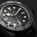 Black Bay Ceramic 41mm - Black on Hybrid Leather/Rubber Strap w/ Extra Fabric Strap