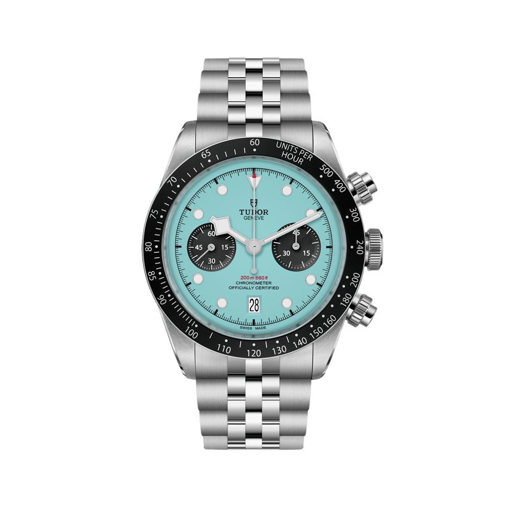 トゥデイフル♡ Black Bay Chrono 41mm - Turquoise on Bracelet | Teddy Baldassarre