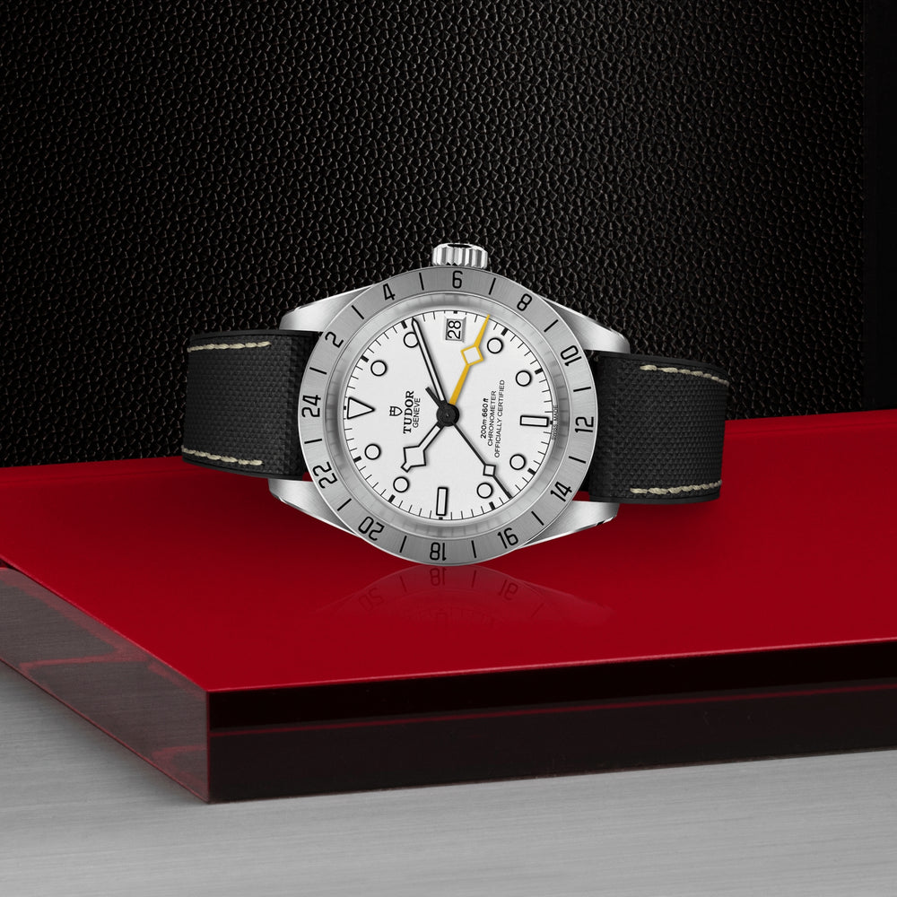 Black Bay Pro GMT 39mm - Opaline on Rubber/Leather Strap