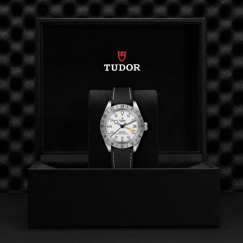 Black Bay Pro GMT 39mm - Opaline on Rubber/Leather Strap