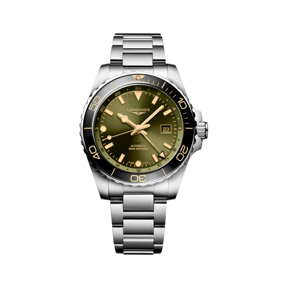 HydroConquest GMT Green Dial 43mm on Bracelet