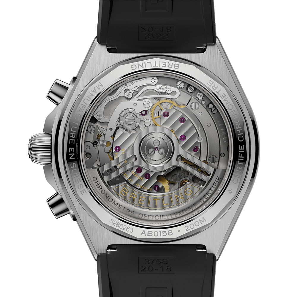 Chronomat B01 Automatic Panda Dial 42mm - White on Rubber Strap