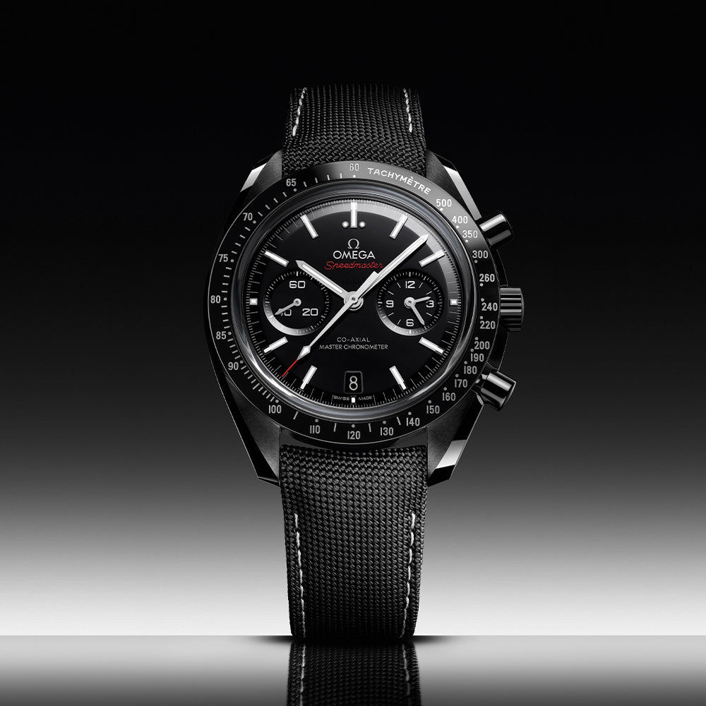 Speedmaster Dark Side of the Moon Black Ceramic 44.25mm - Black on Fabric Strap