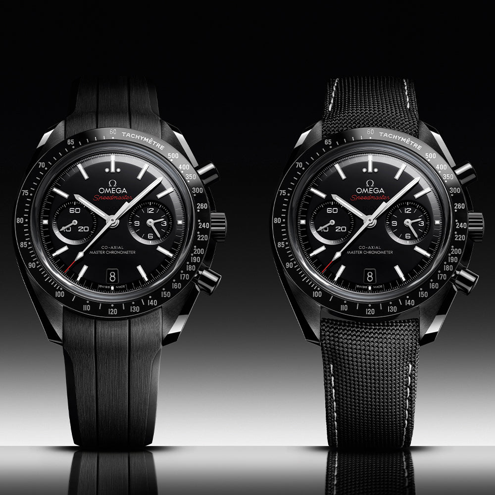 Speedmaster Dark Side of the Moon Black Ceramic 44.25mm - Black on Rubber Strap
