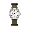 Khaki Field Mechanical Power Reserve 40mm - White on Fabric Strap