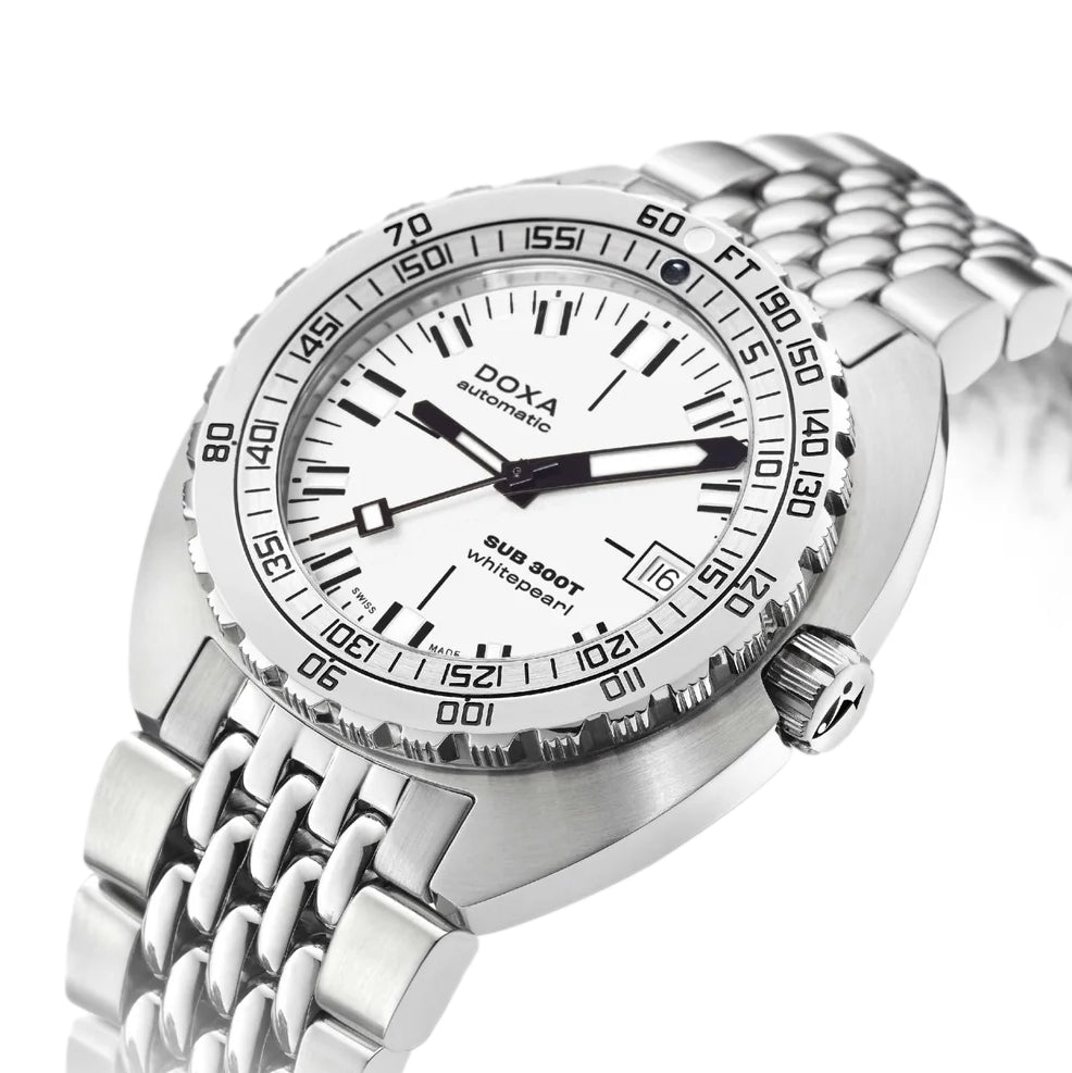 SUB 300T Whitepearl 42.5mm - White on Bracelet