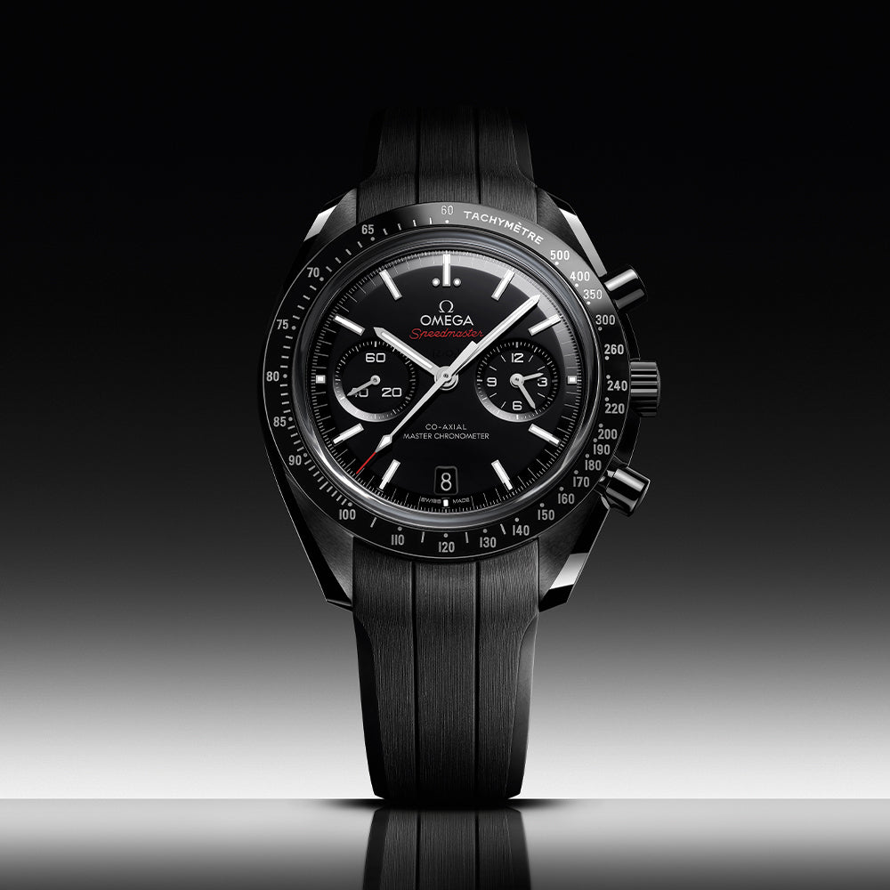 Speedmaster Dark Side of the Moon Black Ceramic 44.25mm - Black on Rubber Strap