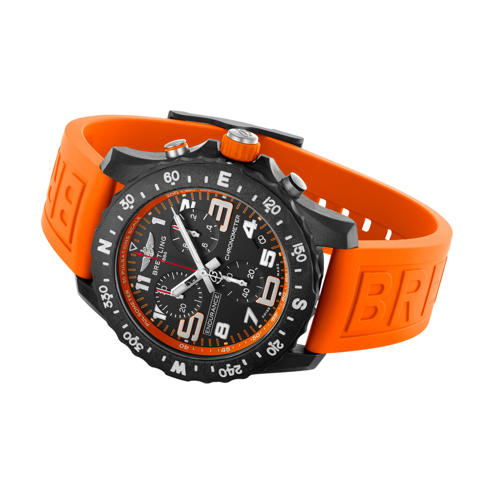 Endurance Pro Breitlight® - Black on Orange Rubber Strap