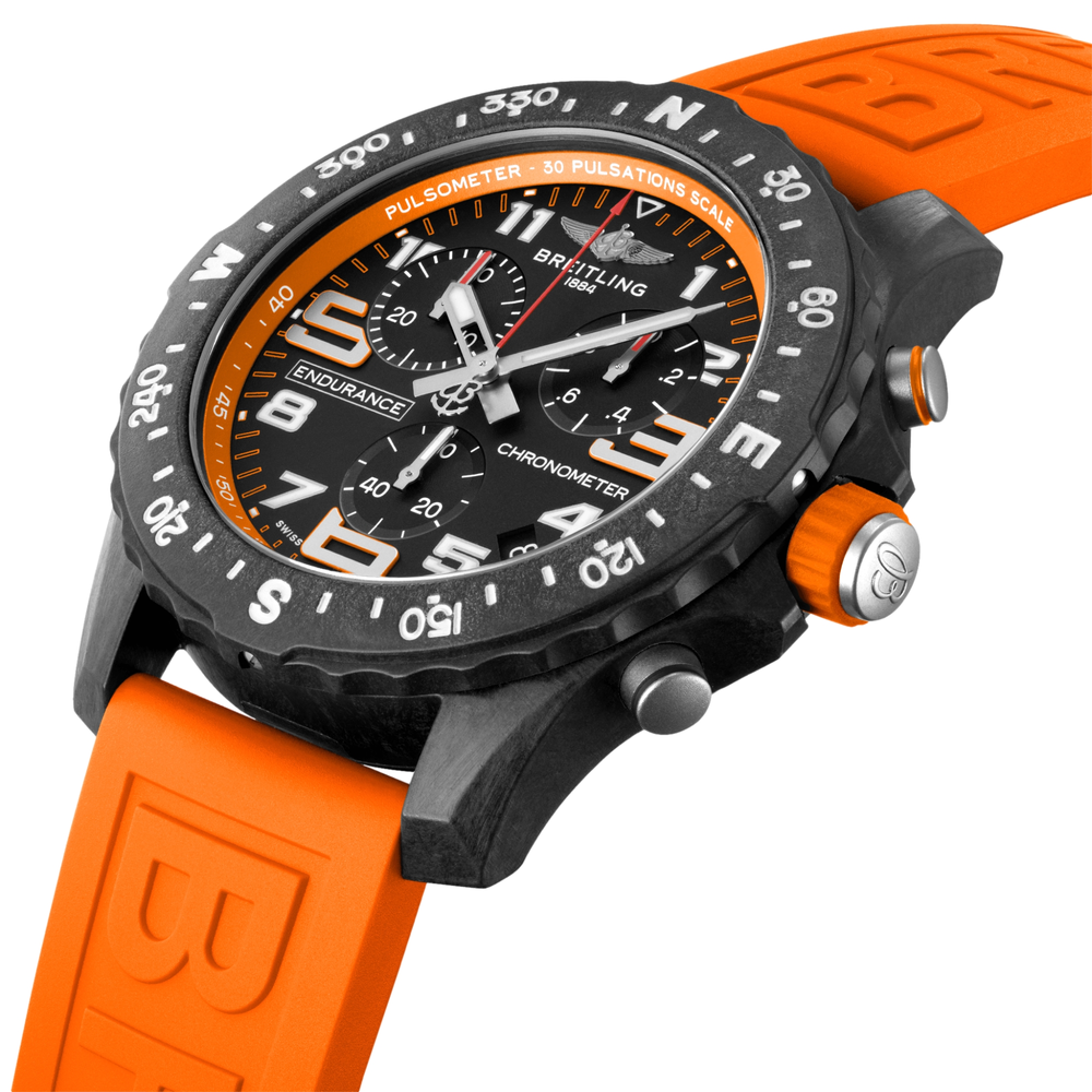 Endurance Pro Breitlight® - Black on Orange Rubber Strap