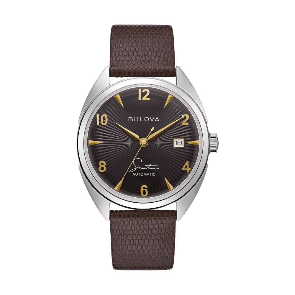 Fly Me To The Moon Black Dial Brown Strap